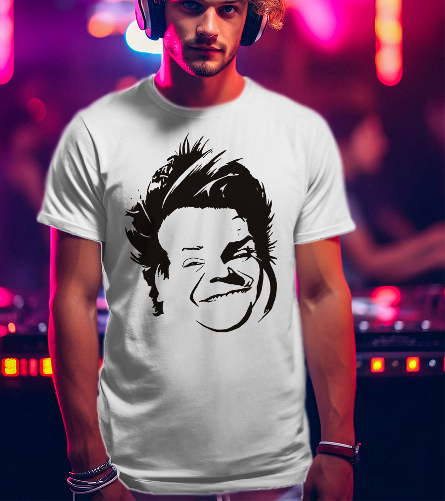 Chris Farley Sketch Face Stencil T-Shirt