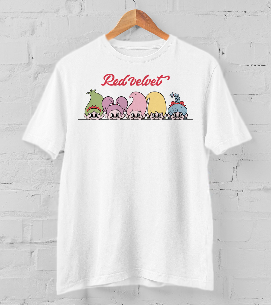 Red Velvet Trolls Cartoon Characters T-Shirt