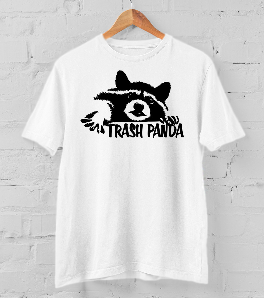 Trash Panda Raccoon Peeking Out T-Shirt