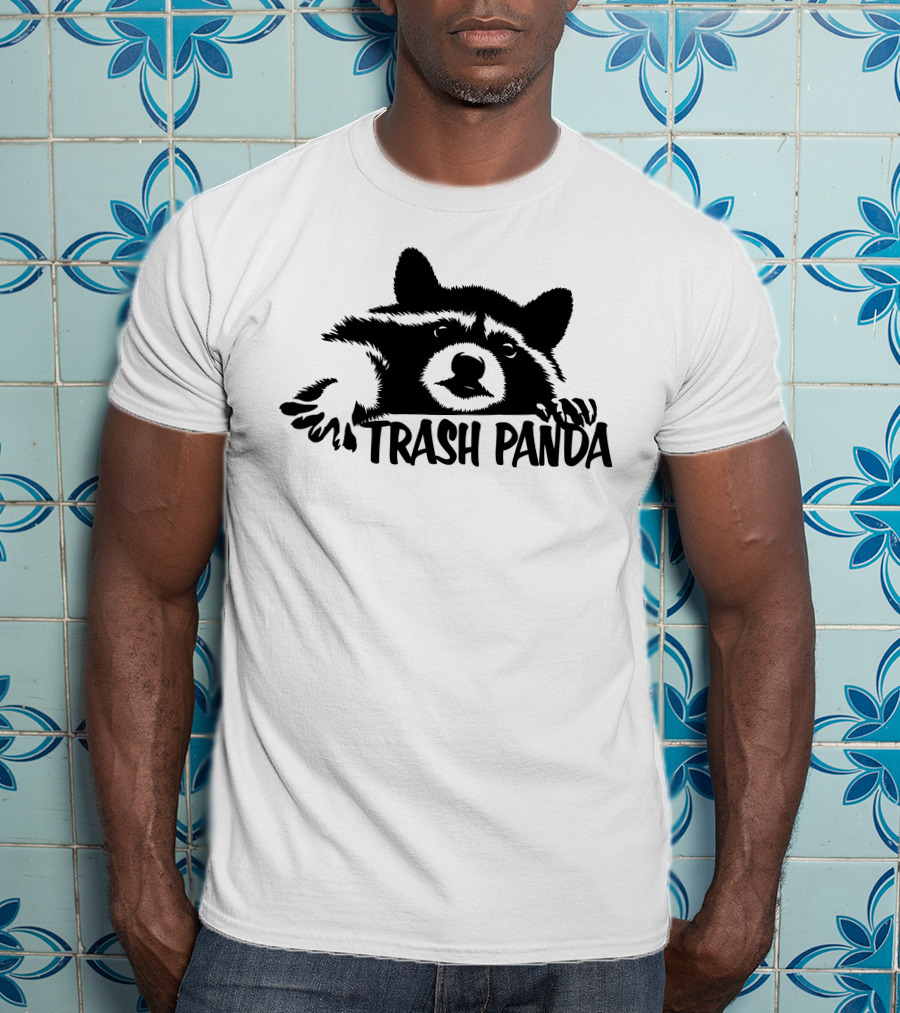 Trash Panda Raccoon Peeking Out T-Shirt