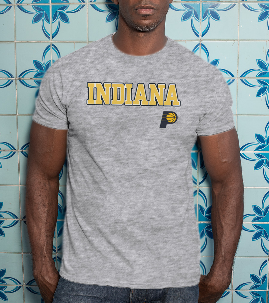 Indiana Pacers P Logo Basketball Team T-Shirt