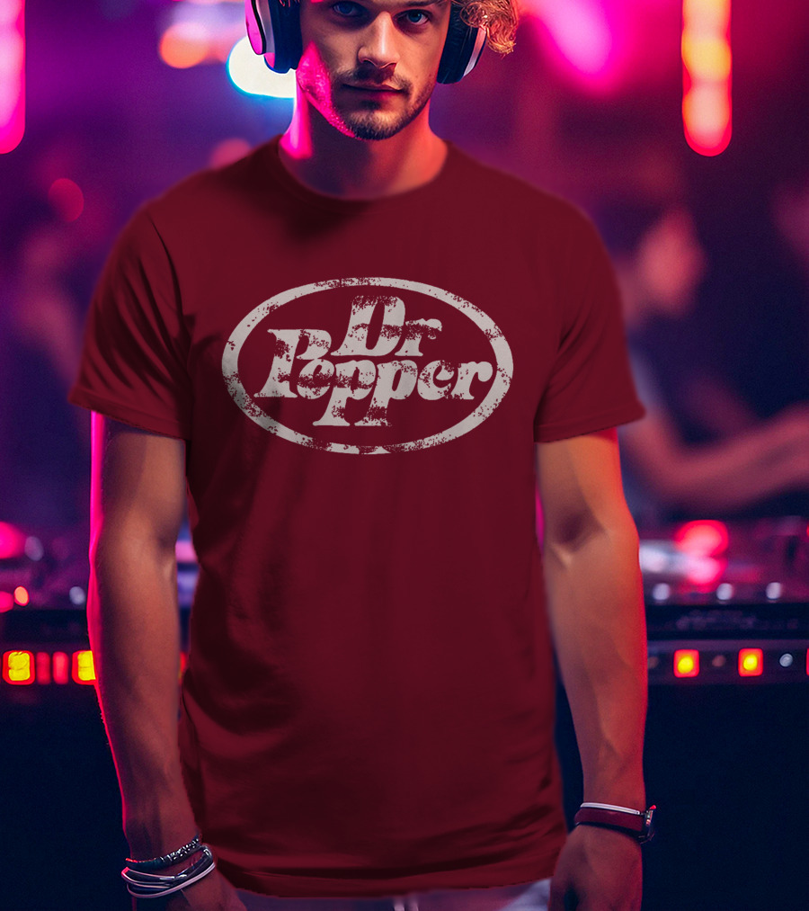 Dr Pepper Distressed Vintage Oval T-Shirt