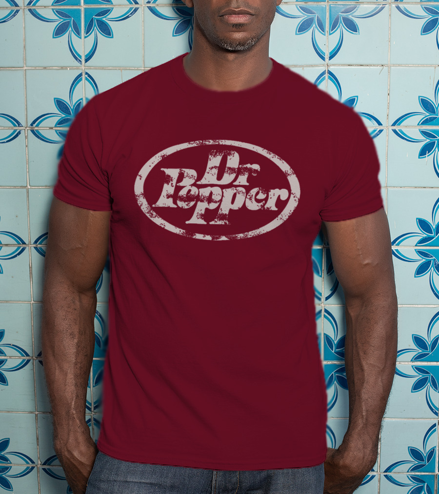 Dr Pepper Distressed Vintage Oval T-Shirt