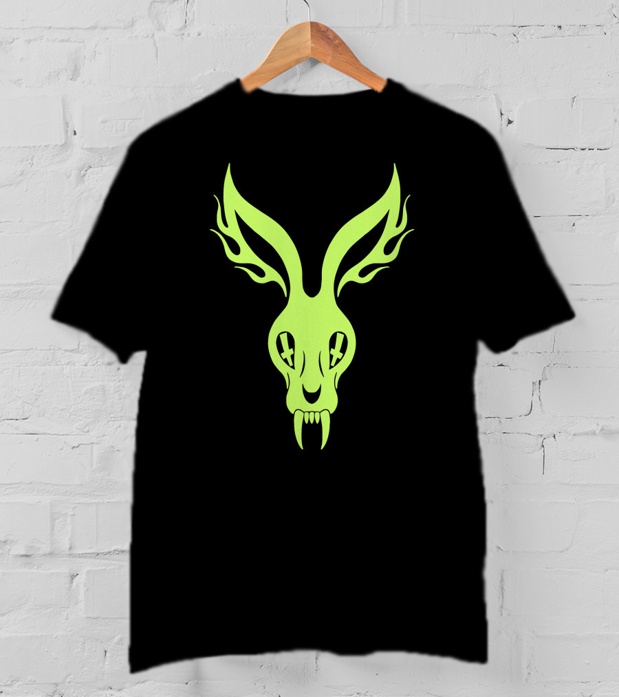 Mr Bungle Skull Rabbit Crossed Eyes Neon T-Shirt