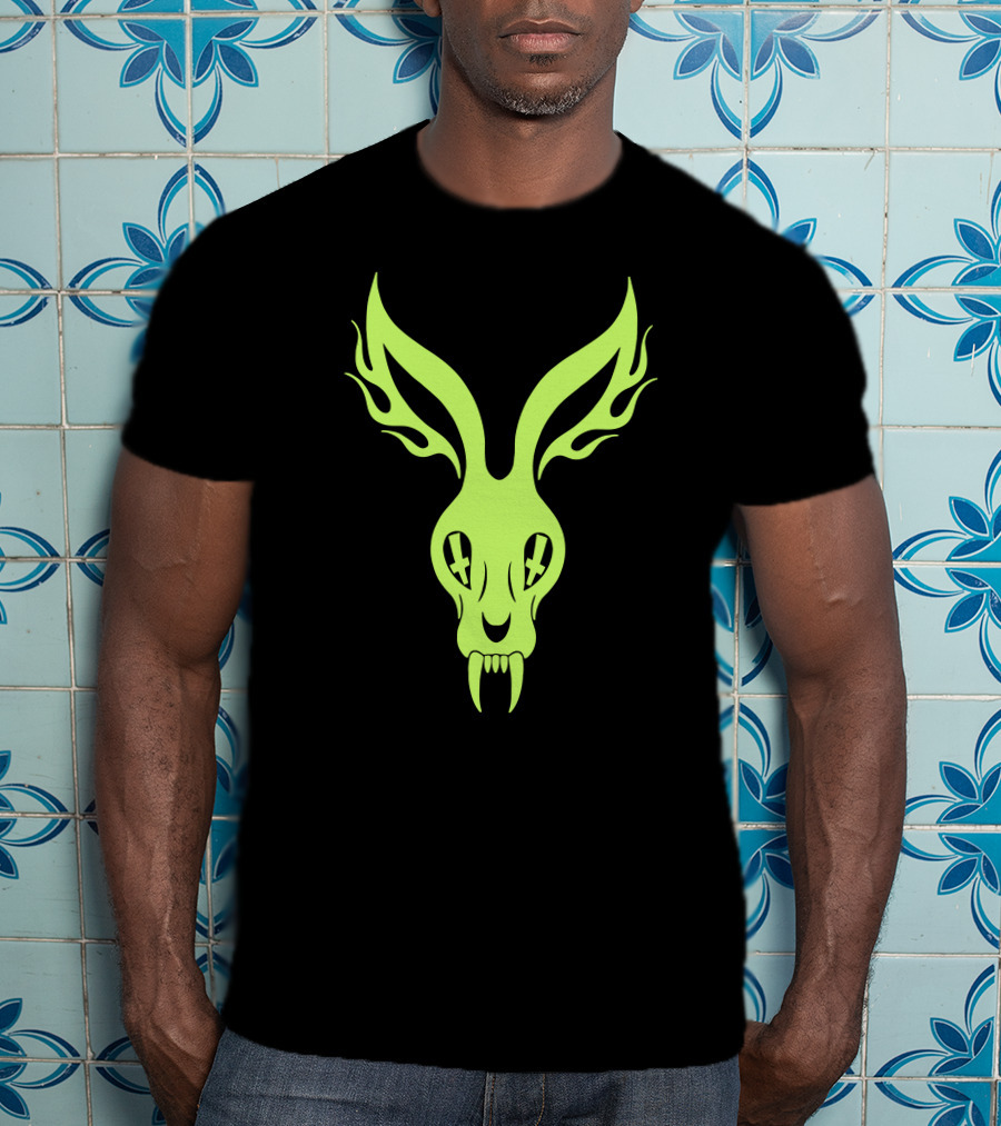 Mr Bungle Skull Rabbit Crossed Eyes Neon T-Shirt