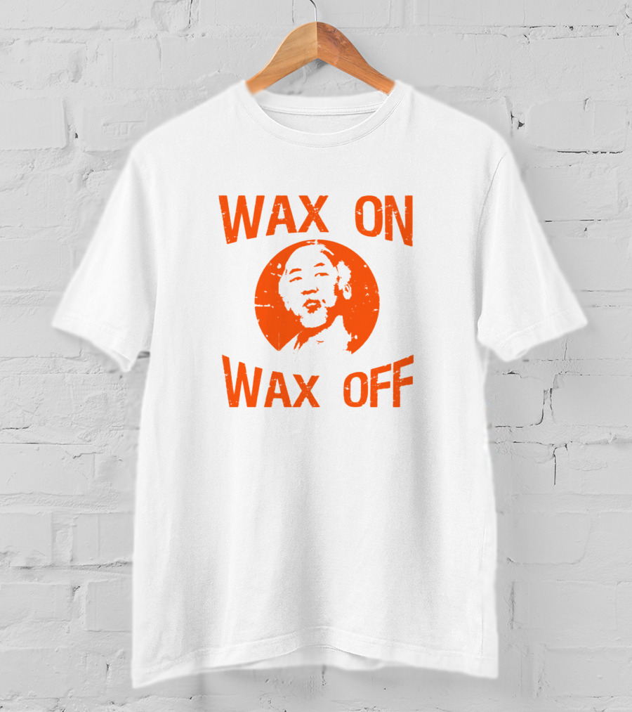 Cobra Kai Karate Kid Wax On Wax Off Mr. Miyagi Circle T-Shirt