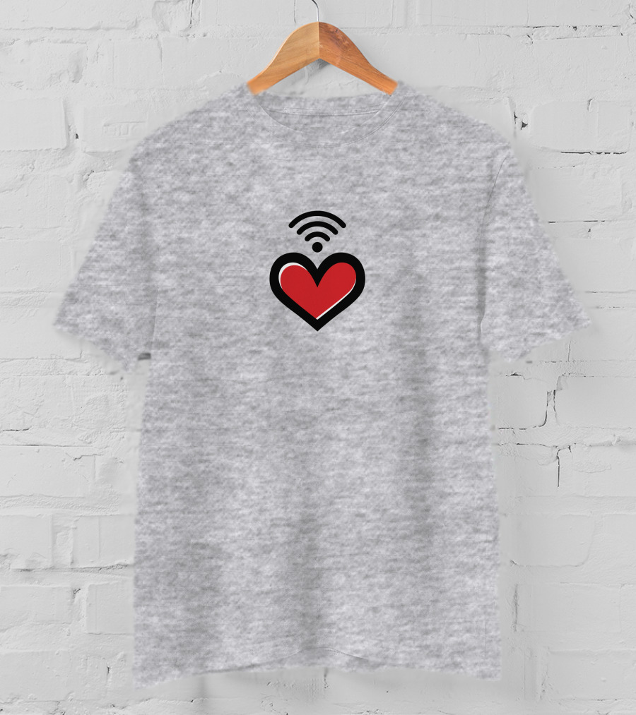 Straykids Seungmin Love Red Heart With Wifi Signal T-Shirt