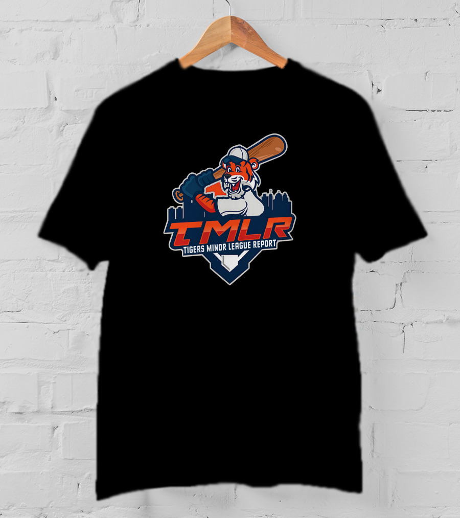 TMLR Tigers Minor League Report Baseball Tiger With Bat T-Shirt