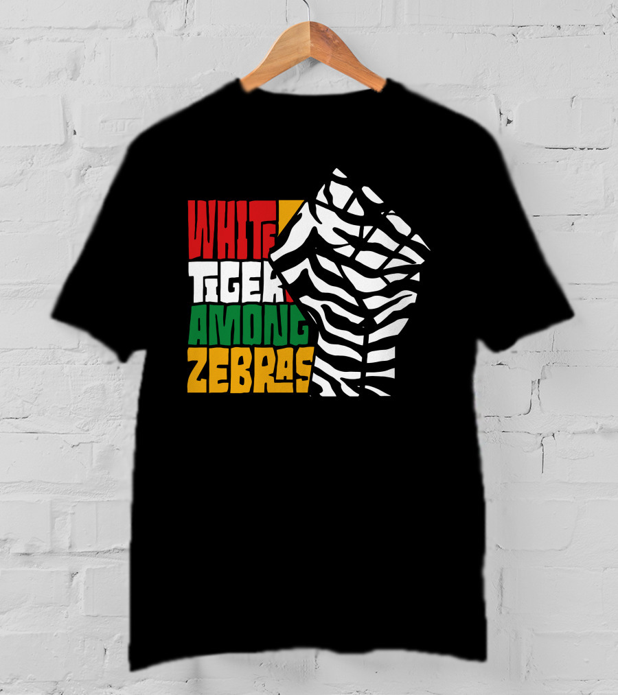 White Tiger Among Zebras Nick Shin Merciless Tiger T-Shirt