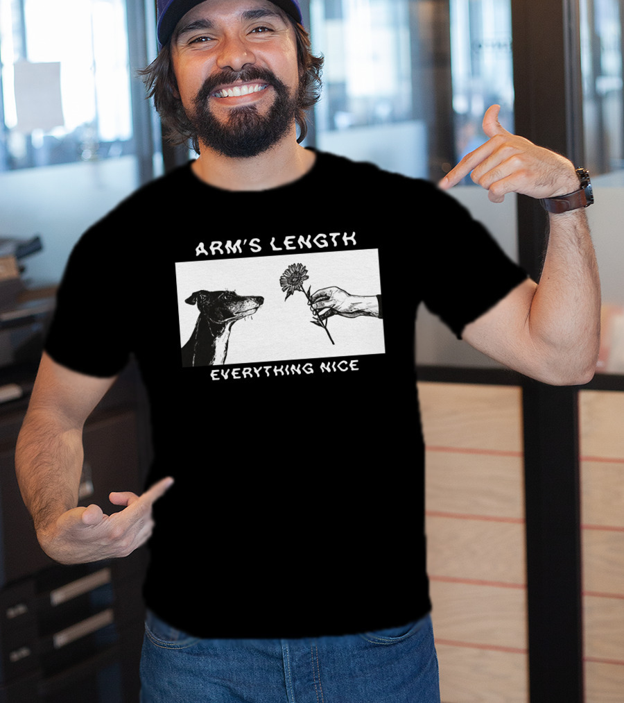 ARM'S LENGTH EVERYTHING NICE Dog And Flower T-Shirt