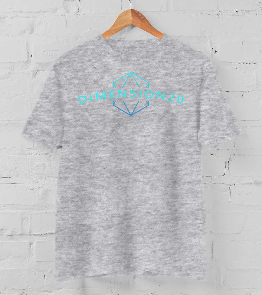 Dimension 20 Merch Geometric Logo Design Dimension 20 T-Shirt