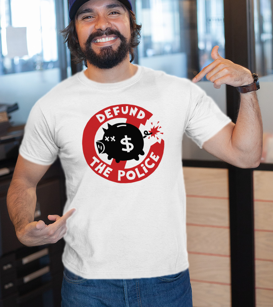 Defund The Police Piggy Bank Bomb Symbol #Endpoliceassociations T-Shirt