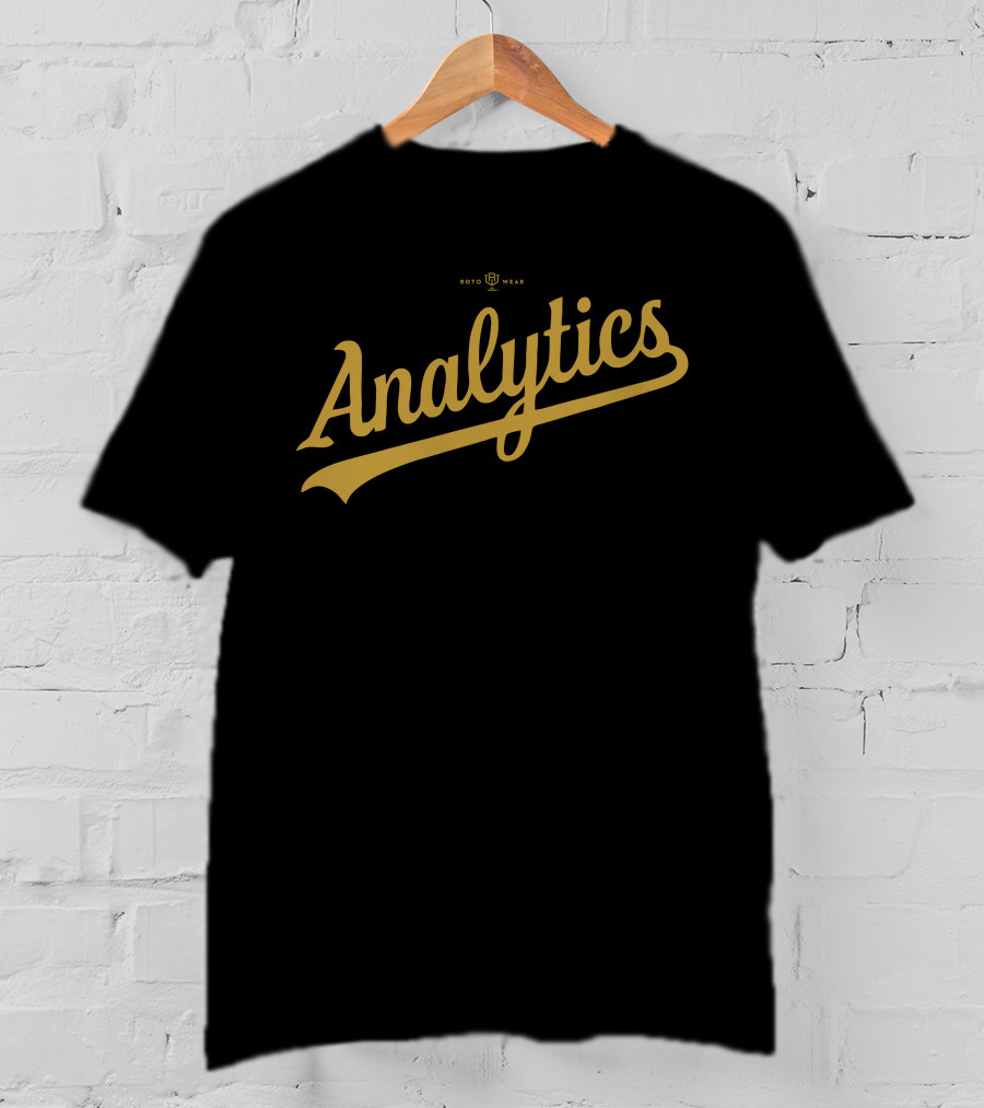 Rotowear Analytics Baseball Script T-Shirt