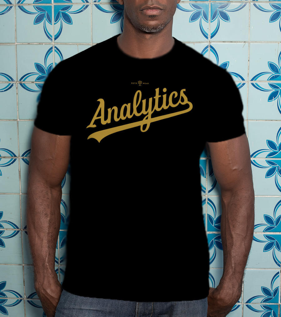 Rotowear Analytics Baseball Script T-Shirt