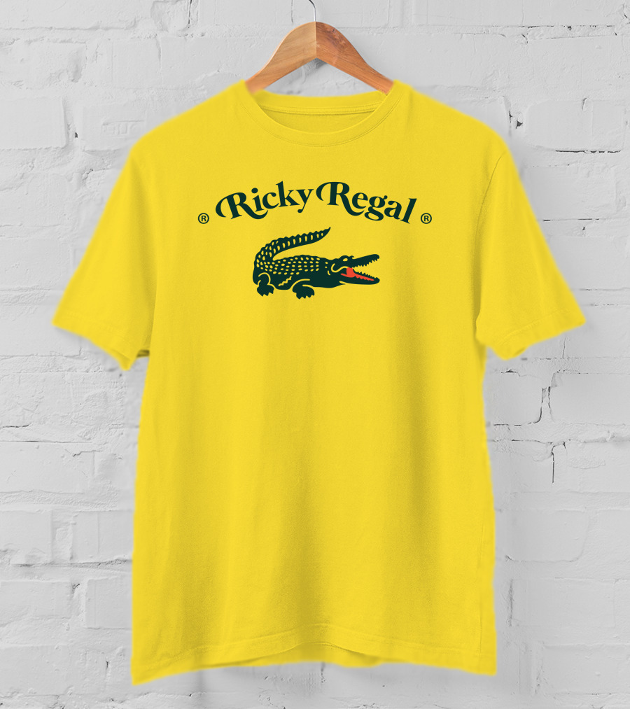 Lacoste Ricky Regal Yellow Crocodile Logo Apparel Collaboration T-Shirt