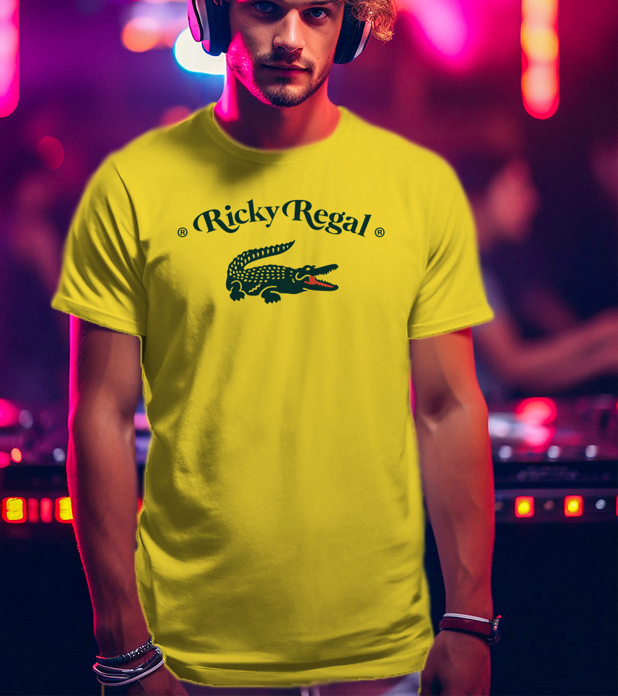 Lacoste Ricky Regal Yellow Crocodile Logo Apparel Collaboration T-Shirt