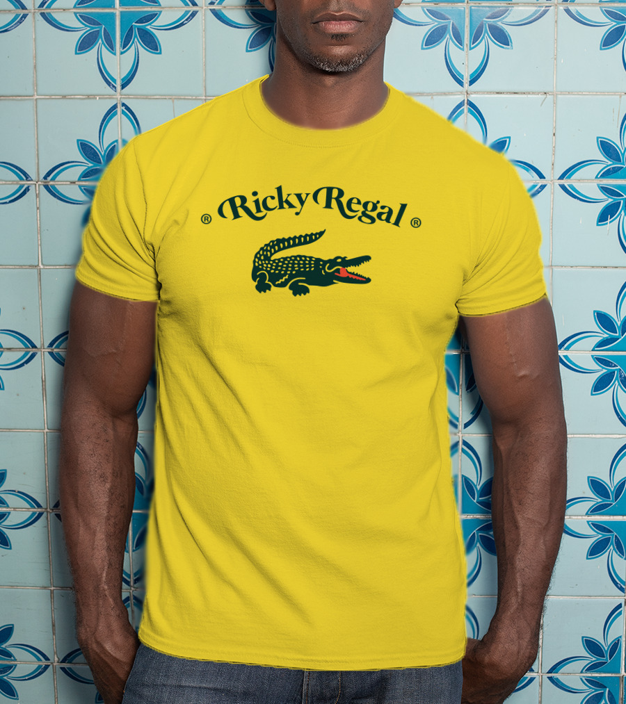 Lacoste Ricky Regal Yellow Crocodile Logo Apparel Collaboration T-Shirt