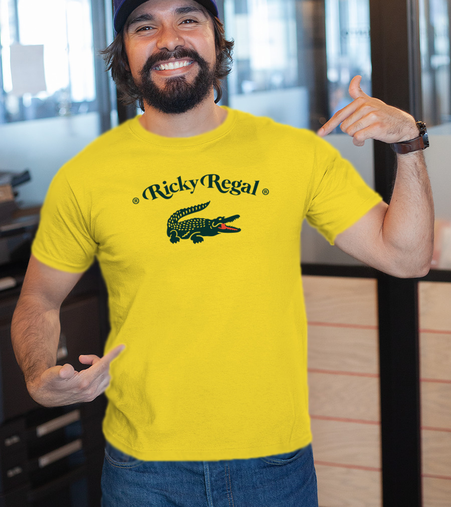 Lacoste Ricky Regal Yellow Crocodile Logo Apparel Collaboration T-Shirt