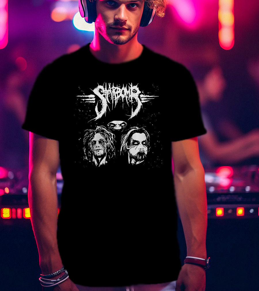 Starbomb Merch Black Metal Iconic Character T-Shirt