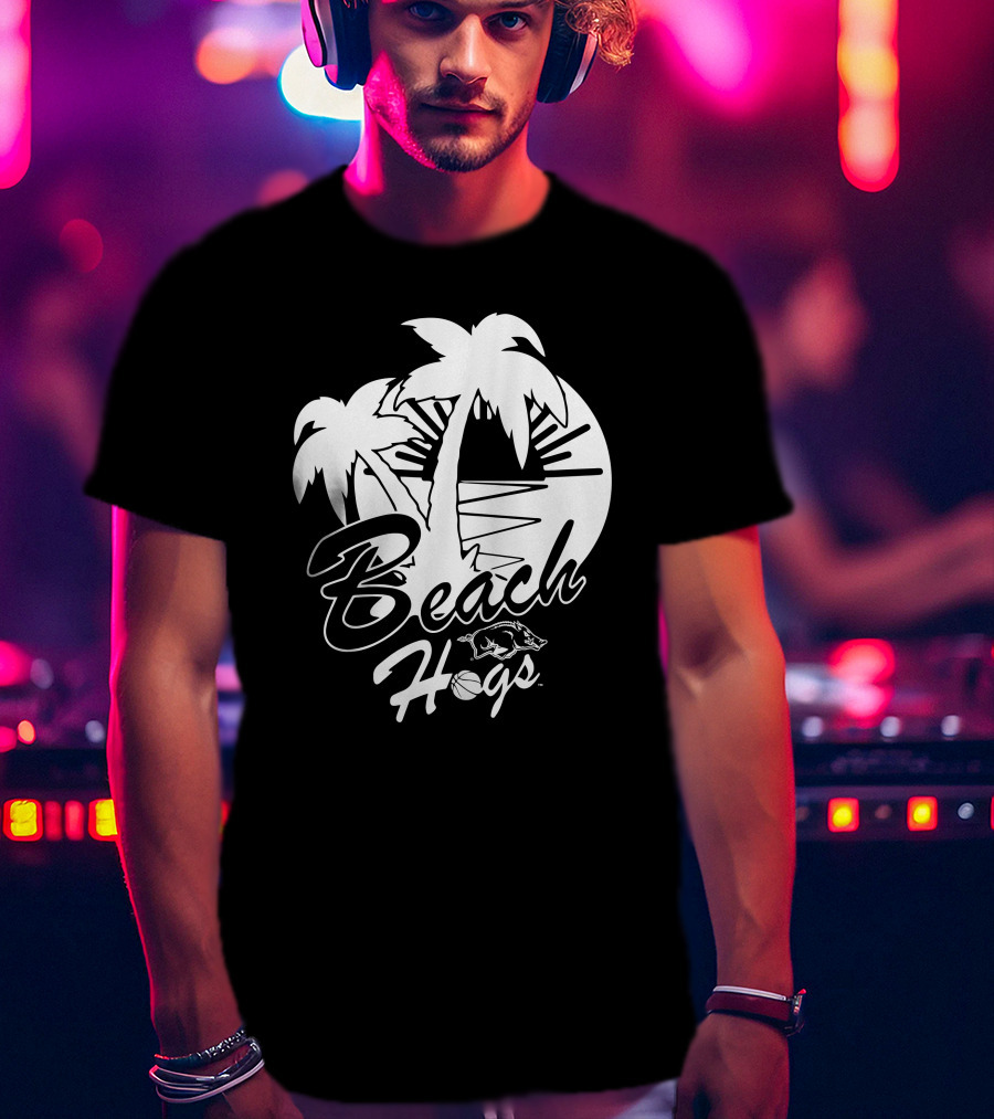 Eric Musselman Beach Hogs 15 Arkansas Razorback Men's Basketball Palm Trees @Razorbackmbb T-Shirt