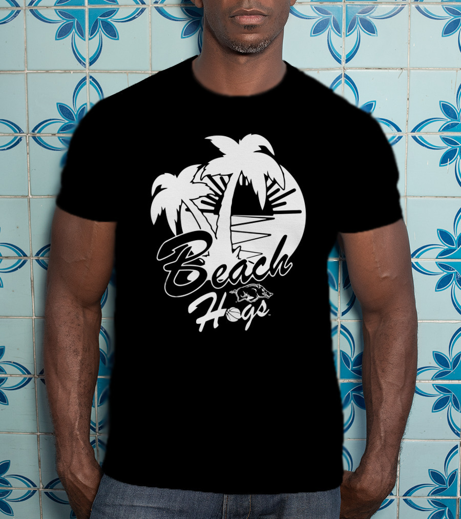 Eric Musselman Beach Hogs 15 Arkansas Razorback Men's Basketball Palm Trees @Razorbackmbb T-Shirt
