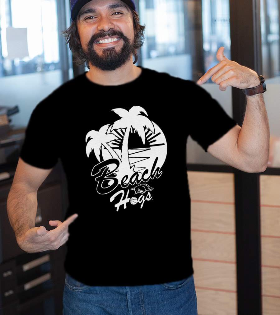 Eric Musselman Beach Hogs 15 Arkansas Razorback Men's Basketball Palm Trees @Razorbackmbb T-Shirt