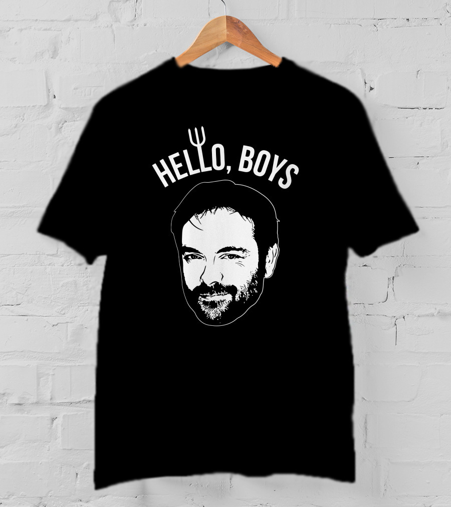 Mark Sheppard Merch Hello Boys Crowley Face T-Shirt