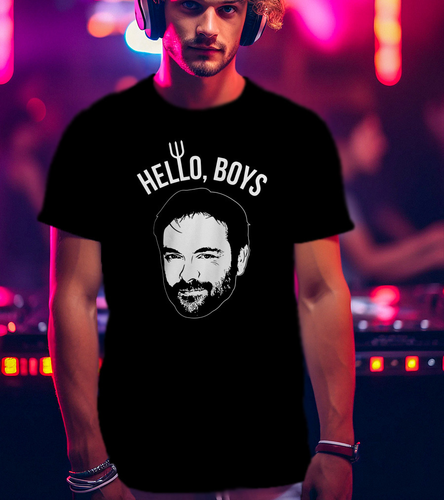 Mark Sheppard Merch Hello Boys Crowley Face T-Shirt