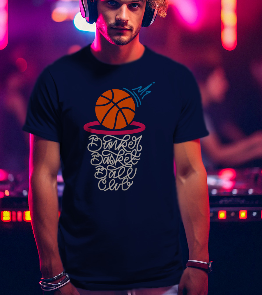 Bunker Branding Basketball Club Ball Net Script T-Shirt