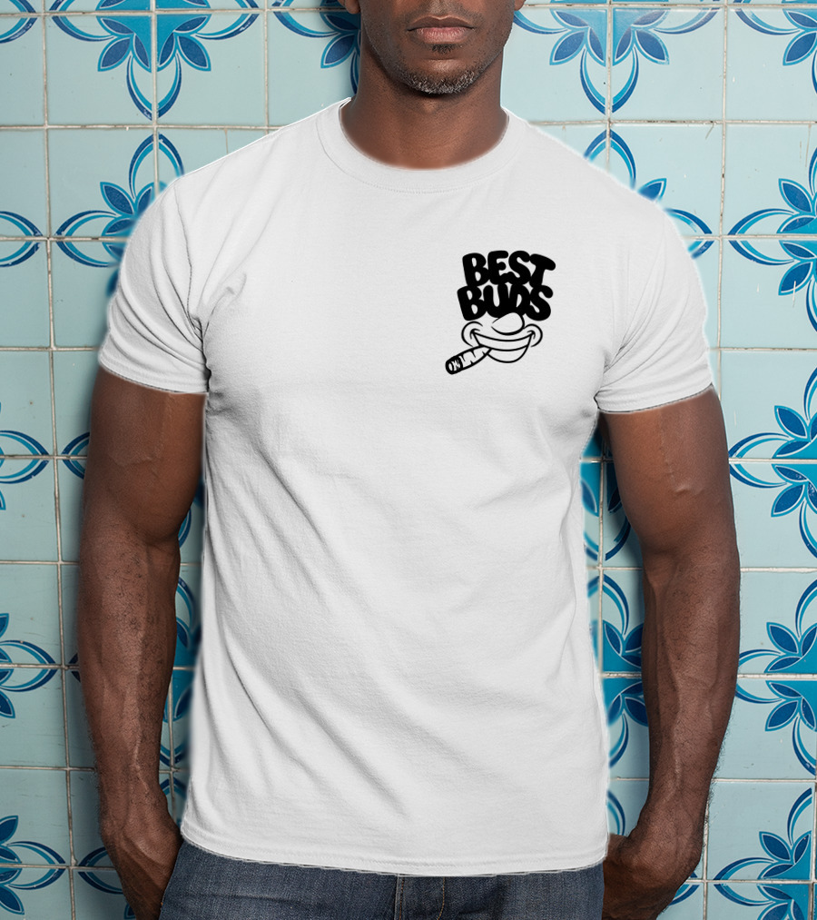 Best Buds Merch Best Buds Smiling Face With Joint T-Shirt