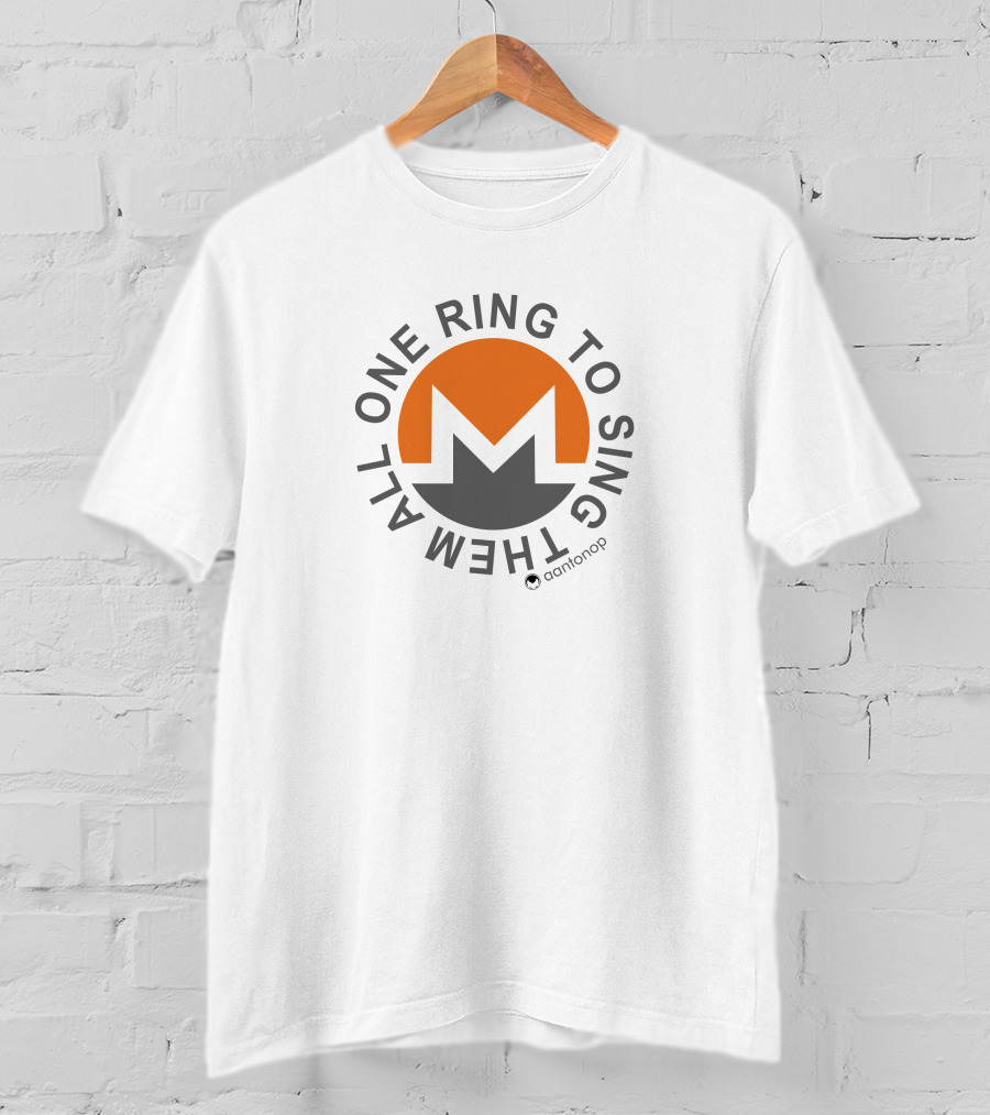 Aantonop Monero Logo One Ring To Sing Them All T-Shirt