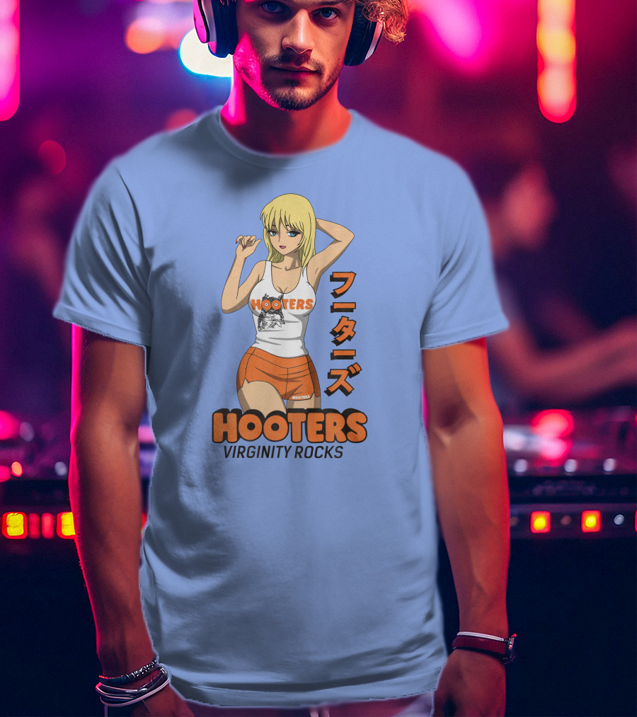 Hooters Anime Girl Virginity Rocks Danny Duncan T-Shirt