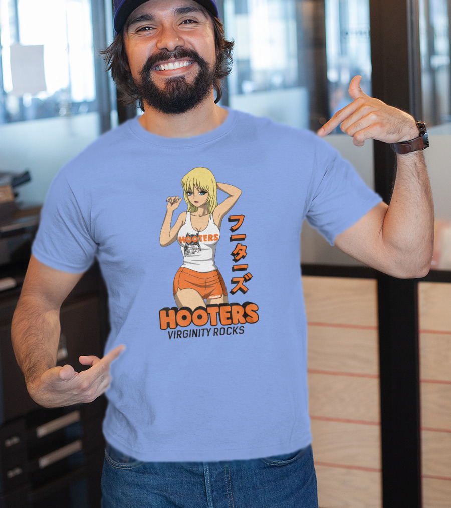 Hooters Anime Girl Virginity Rocks Danny Duncan T-Shirt