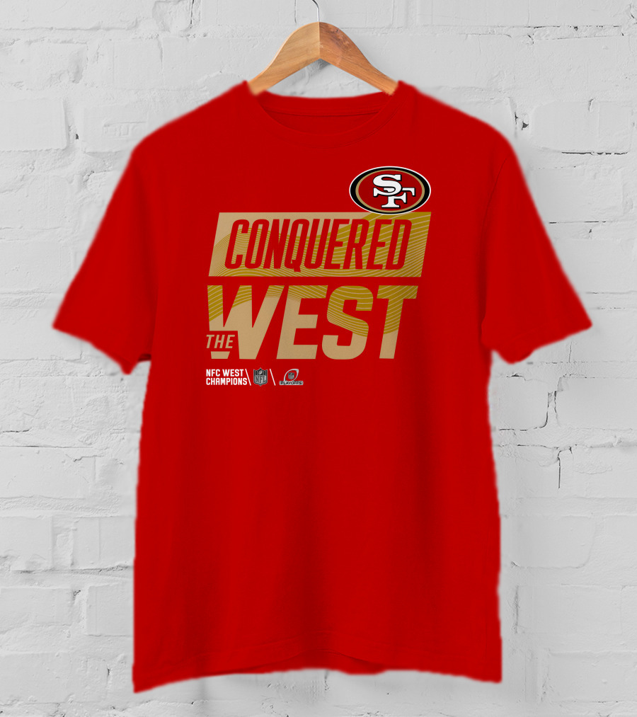 San Francisco 49Ers Conquered The West NFL Logo 49ers Shop T-Shirt