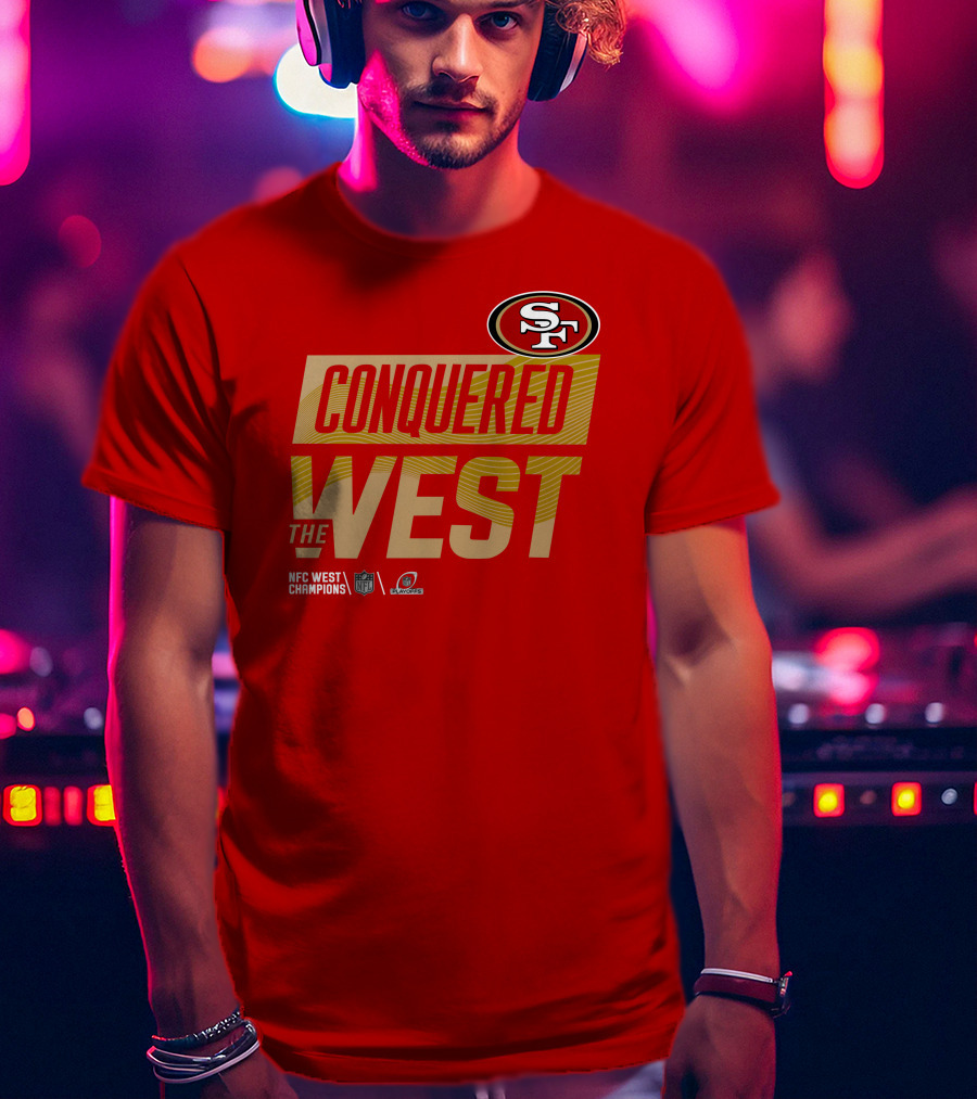 San Francisco 49Ers Conquered The West NFL Logo 49ers Shop T-Shirt