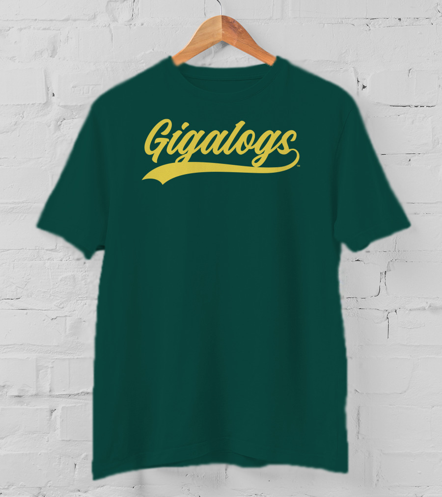 Gigalogs Classic Script Yellow T-Shirt