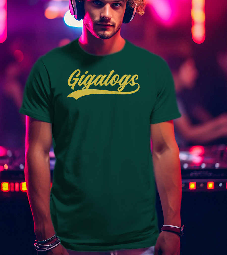 Gigalogs Classic Script Yellow T-Shirt