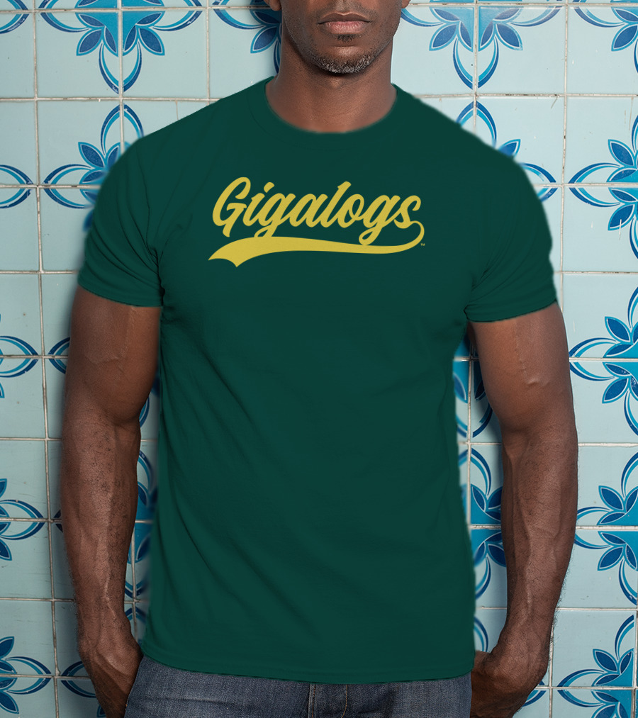 Gigalogs Classic Script Yellow T-Shirt