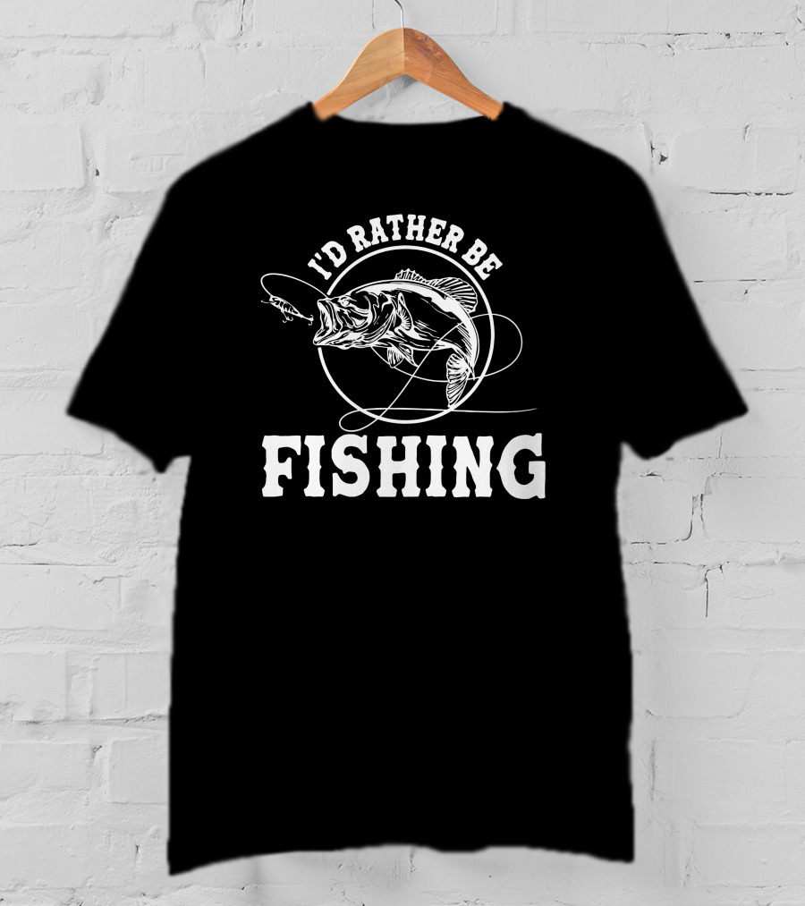 Fishinghero I'd Rather Be Fishing Vintage Style Angler's Choice T-Shirt