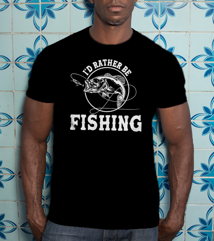 Fishinghero I'd Rather Be Fishing Vintage Style Angler's Choice T-Shirt