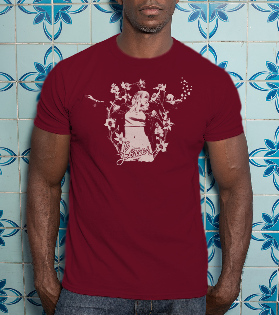 Taylor Swift Lover Floral Silhouette Summer T-Shirt
