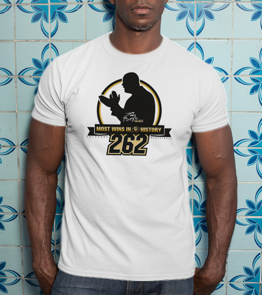 Tad Boyle Most Wins In Colorado Basketball History 262 T-Shirt