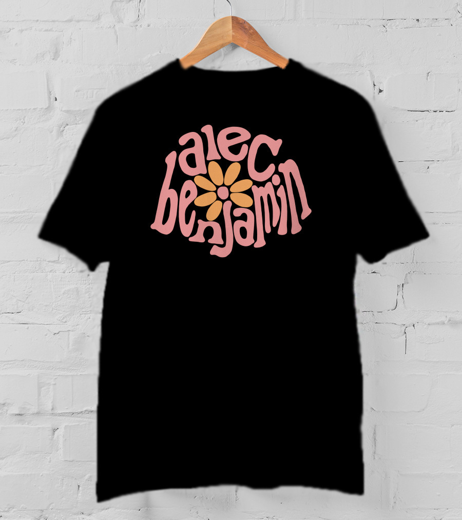 Alec Benjamin Wavy Flower Text With Daisy T-Shirt