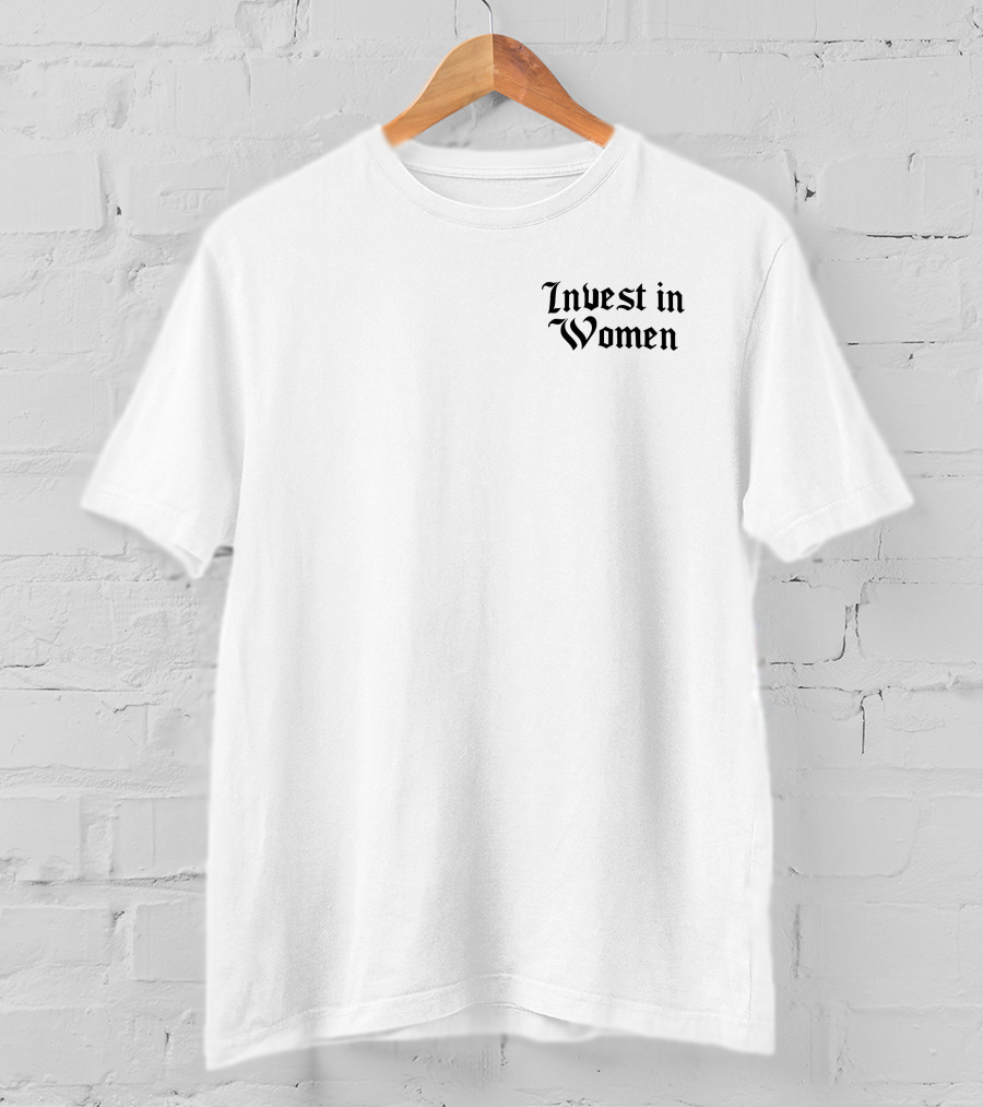 Grant Williams Invest In Women Text T-Shirt