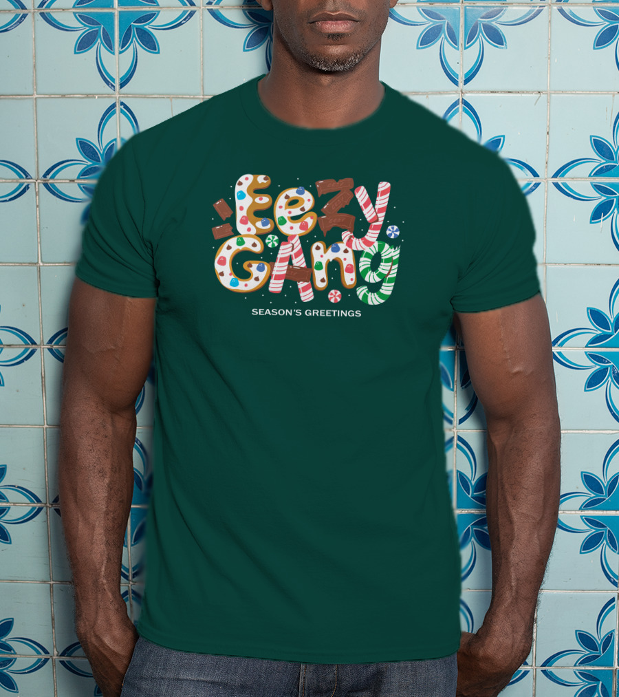 Yeezy Gang Festive Holiday Cookie Lettering T-Shirt