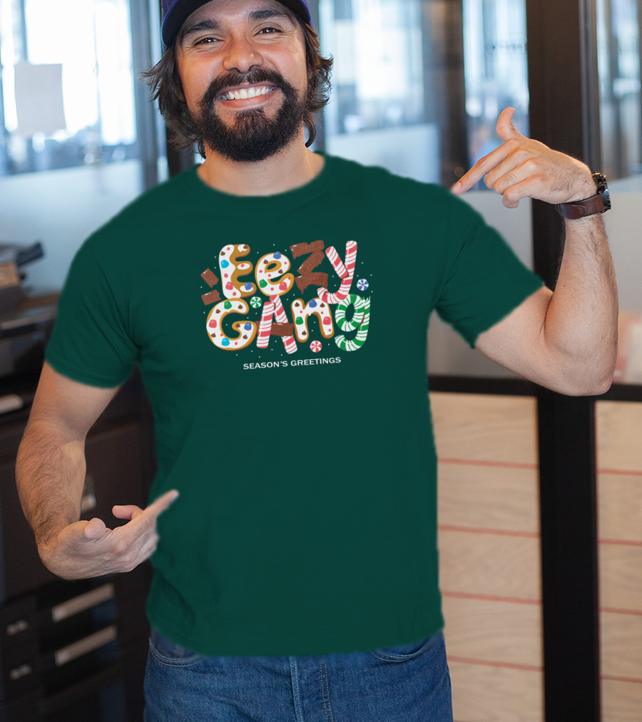 Yeezy Gang Festive Holiday Cookie Lettering T-Shirt