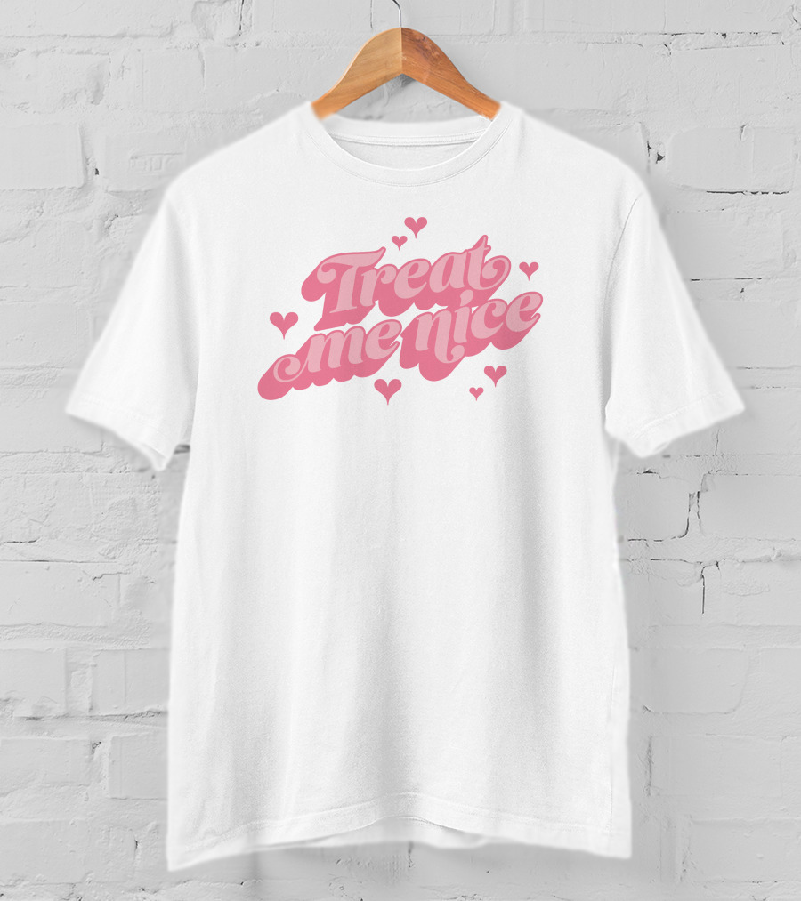Anne Marie Treat Me Nice Pink Hearts T-Shirt