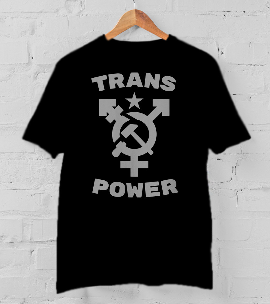 Trans Power Hammer And Sickle Star T-Shirt