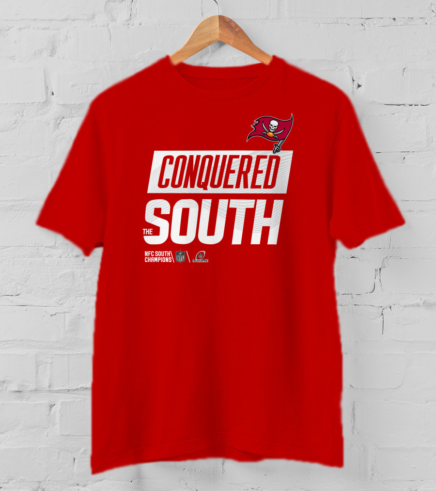 Tampa Bay Buccaneers Conquered South NFL Playoffs Shirt Red T-Shirt