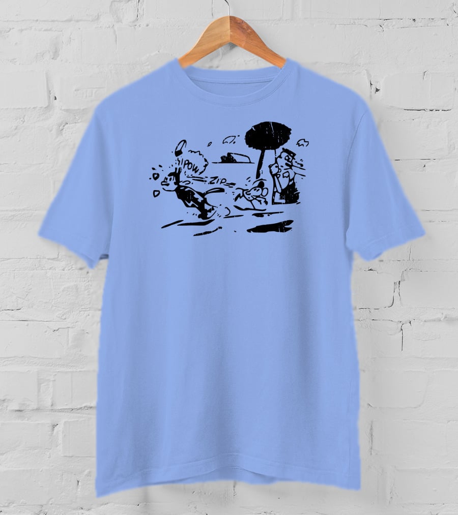 Krazy Kat Jules Pow Zip Comic Scene T-Shirt